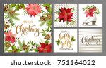 merry christmas and happy... | Shutterstock . vector #751164022