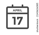 april 17 calendar day or... | Shutterstock .eps vector #2143626385