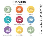inbound marketing graphic with... | Shutterstock .eps vector #415061338