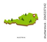isometric map of austria.... | Shutterstock .eps vector #2065237142