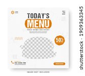 food menu banner social media... | Shutterstock .eps vector #1909363345