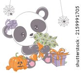 halloween panda illustration... | Shutterstock .eps vector #2159991705