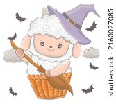 halloween illustration of a... | Shutterstock .eps vector #2160027085