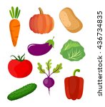 vegetables vector | Shutterstock .eps vector #436734835