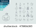 set of halloween characters.... | Shutterstock .eps vector #478806385