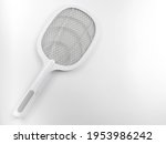 Small photo of Hand-held electric mosquito and insect shocker White paste on a white background