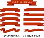 set of red retro ribbons | Shutterstock .eps vector #1648255435