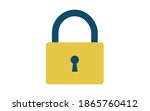illustration of a locked padlock | Shutterstock .eps vector #1865760412