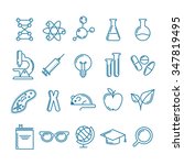 vector outline icons set and... | Shutterstock .eps vector #347819495