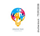 creative team concept. colorful ... | Shutterstock .eps vector #753923038