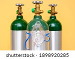 3 Medical Oxygen Tanks With...