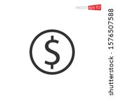 dollar money icon design vector | Shutterstock .eps vector #1576507588