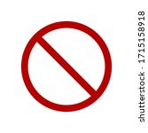 prohibition sign. red no symbol ... | Shutterstock .eps vector #1715158918