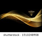 abstract shiny color gold wave... | Shutterstock .eps vector #1513248908