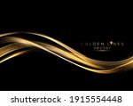 abstract shiny color gold wave... | Shutterstock .eps vector #1915554448