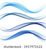 Vector Blue Color Abstract Wave ...