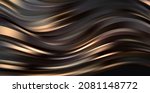 abstract waves. shiny gold... | Shutterstock .eps vector #2081148772
