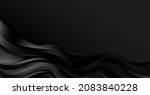 abstract waves. shiny black... | Shutterstock .eps vector #2083840228