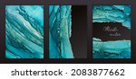 marble modern texture in blue... | Shutterstock .eps vector #2083877662