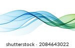 vector abstract flowing wave... | Shutterstock .eps vector #2084643022
