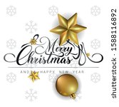 merry christmas poster with a... | Shutterstock .eps vector #1588116892