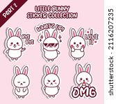 set of little bunny sticker...