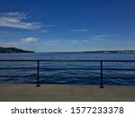 Pier in Belleville Ontario. Clear blue water