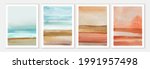 abstract wall art watercolor... | Shutterstock .eps vector #1991957498
