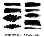 set of black paint  ink brush... | Shutterstock .eps vector #556228438