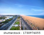 Marina Beach chennai city tamil nadu india bay of bengal madras view from light house