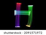 Letter H. Isolated Figure On A...