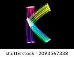 Letter K. Isolated Figure On A...