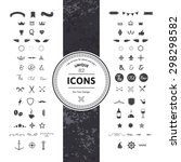 awesome set of hipster icons... | Shutterstock .eps vector #298298582