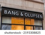Small photo of Marseille, France - January 28, 2022: Bang and Olufsen retail store on Rue Sainte in Marseille, France. The Danish company produces and sells high and technological devices.