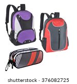 many backpack   back to school... | Shutterstock . vector #376082725