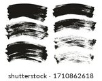flat paint brush thin curved... | Shutterstock .eps vector #1710862618