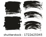 flat paint brush thin long  ... | Shutterstock .eps vector #1722625345