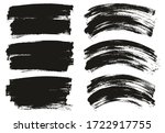 flat paint brush thin long  ... | Shutterstock .eps vector #1722917755