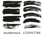 flat paint brush thin long  ... | Shutterstock .eps vector #1722917785