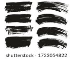 flat paint brush thin long  ... | Shutterstock .eps vector #1723054822