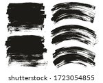 flat paint brush thin long  ... | Shutterstock .eps vector #1723054855