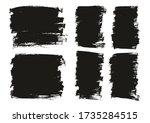 flat paint brush thin long  ... | Shutterstock .eps vector #1735284515