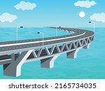 Padma bridge in bangladesh illustration