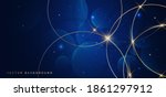 abstract gold circles lines... | Shutterstock .eps vector #1861297912