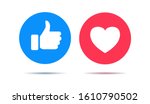 thumbs up and hearts isolated... | Shutterstock .eps vector #1610790502