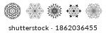 set vector  abstract mandala on ... | Shutterstock .eps vector #1862036455