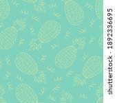 Doodle Pineapple Seamless...