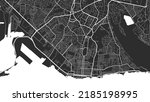 Urban city map of Kingston. Vector illustration, Kingston map grayscale art poster. Street map image with roads, metropolitan city area view.