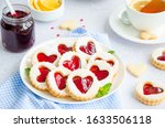Linzer Cookies With Heart With...
