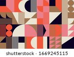 bauhaus composition artwork... | Shutterstock .eps vector #1669245115